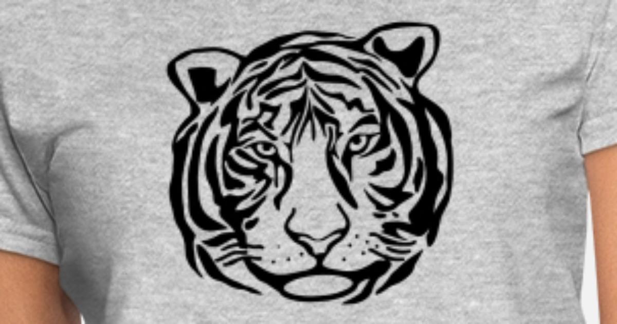 Tiger Face Outline' Women's T-Shirt 